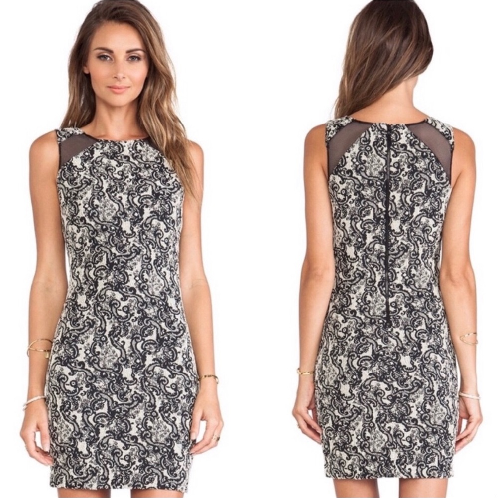 Alice + Olivia Embroidered Jacquard Dress